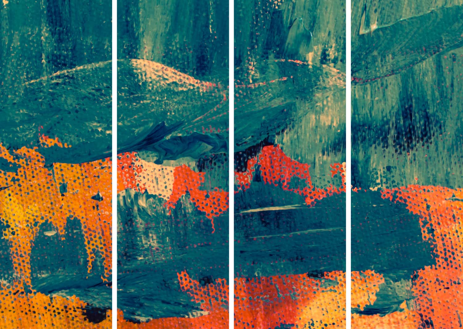 inep-b09sy9jbys-four-multicolor-abstract-panels-arranged-symmetrically-on-a-white-wall.jpg
